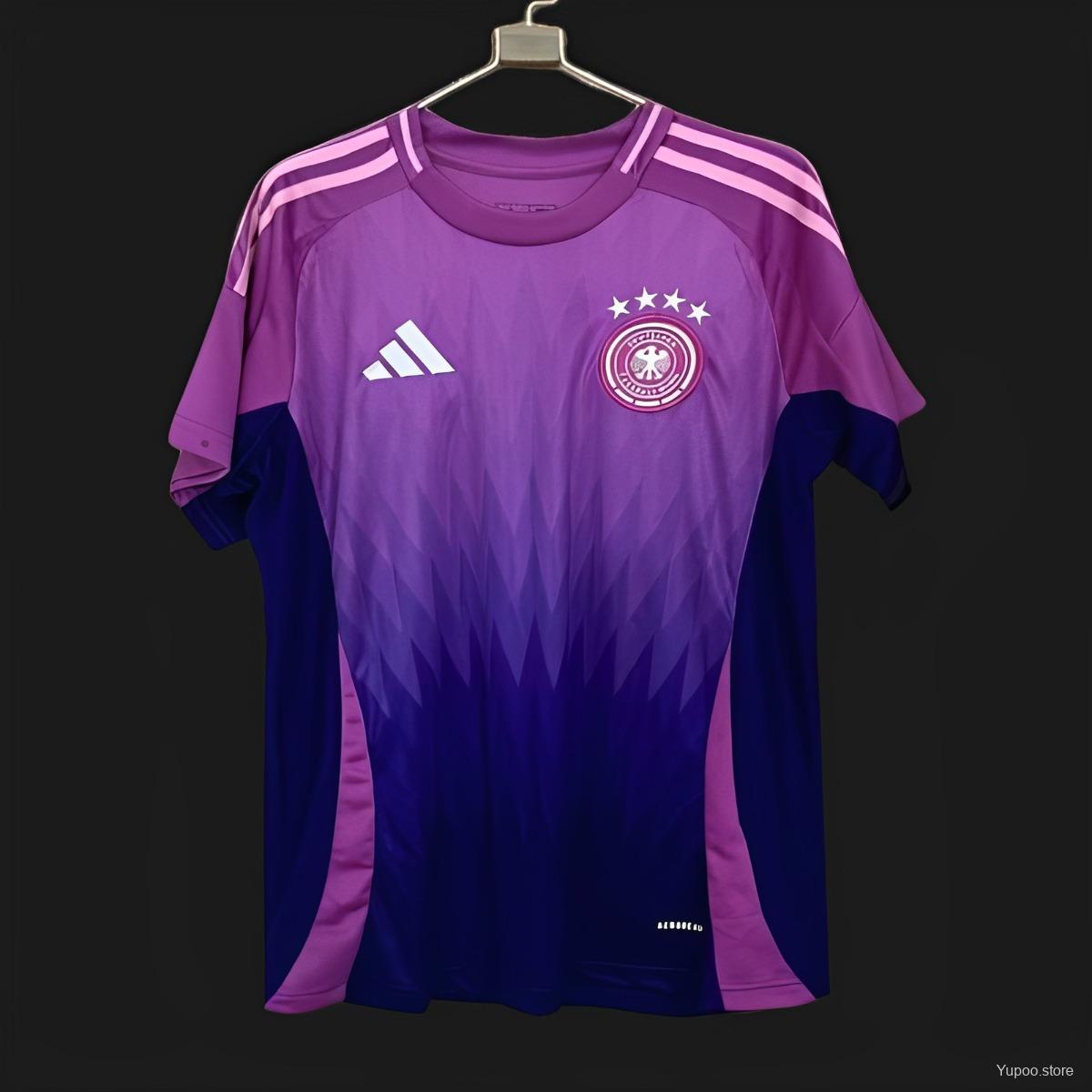 Camiseta de fútbol Alemania 2024 VISITANTE MANGA CORTA VERSION FAN